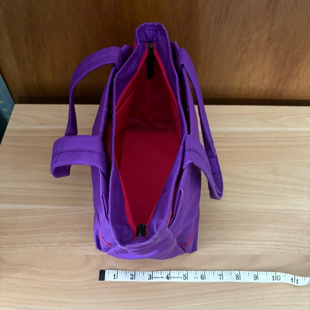 SOLD Yoshida PORTER Girl Purple Small Tote Bag Japan Bright Pink Interior - Picture 3 of 15